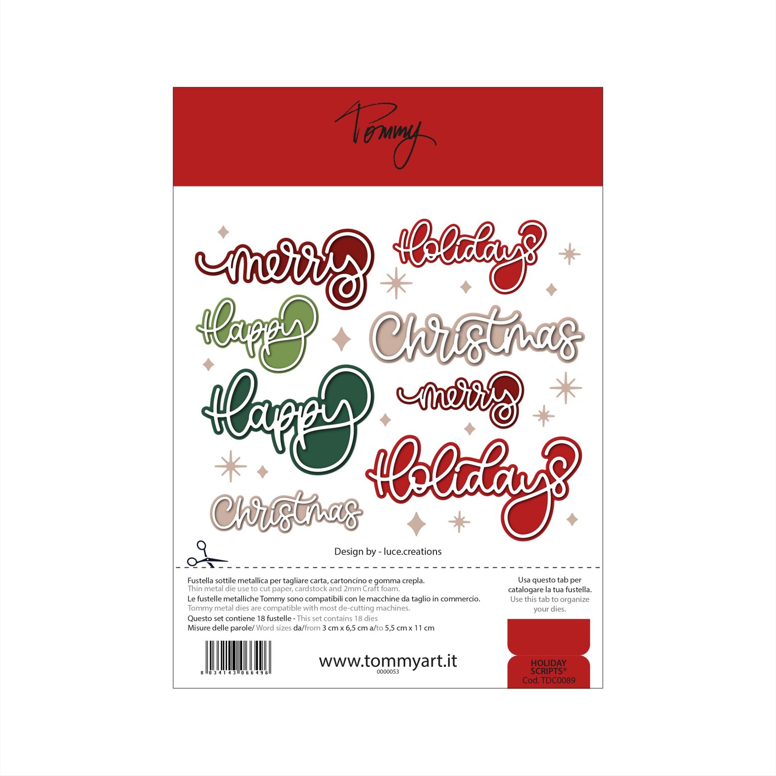 Tommy fustella – Holiday Scripts®