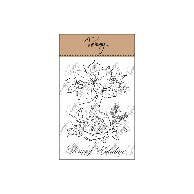 Tommy clear stamps – Christmas flowers