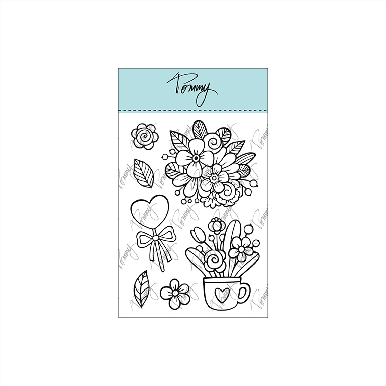 Tommy clear stamps – Funky flowers