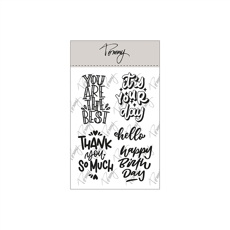 Tommy clear stamps – It’s your day – Design by Lettersofme