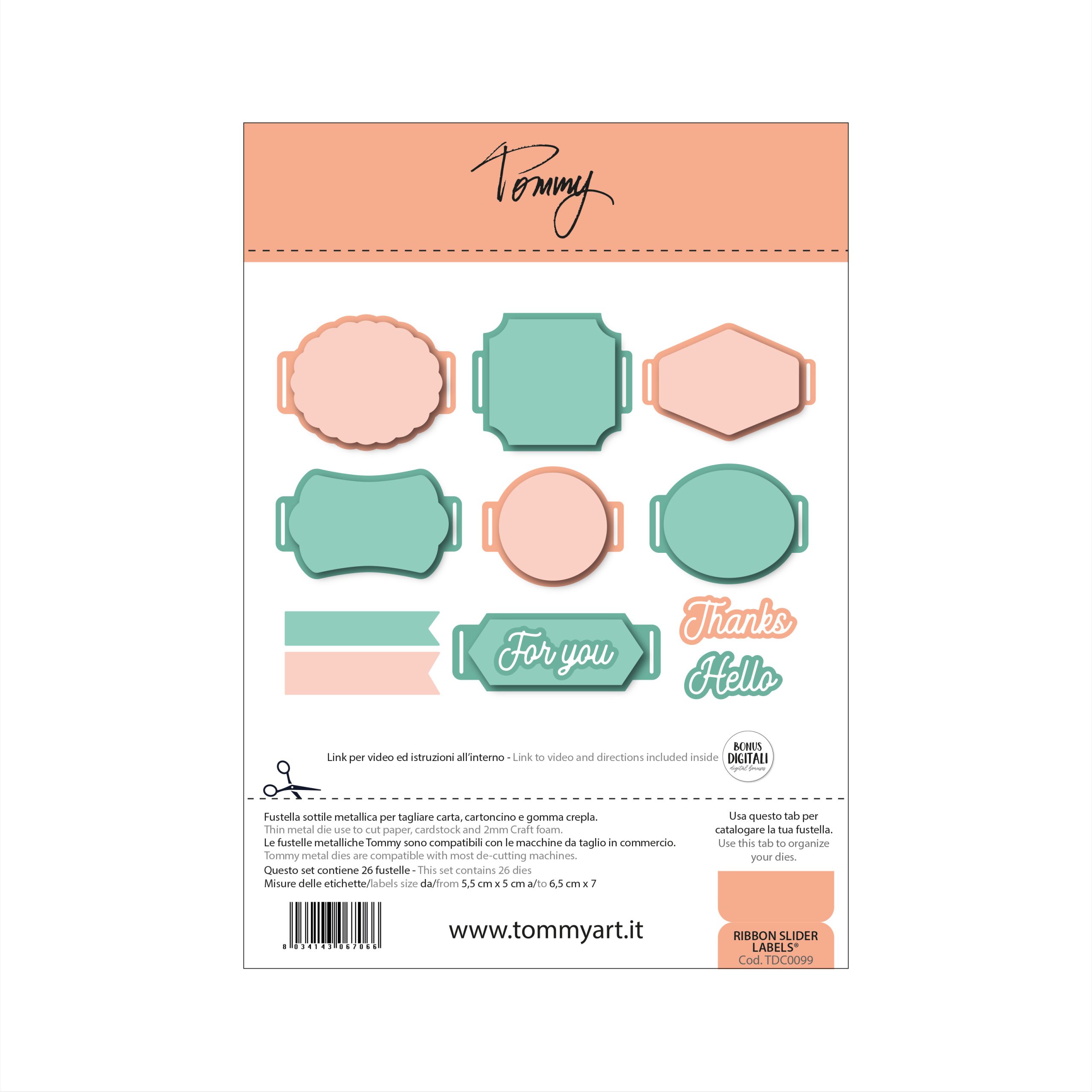 Tommy fustella – Ribbon Slider Labels®