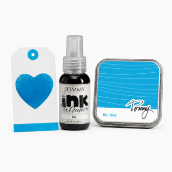 Set tampone inchiostro premium permanente e ink extreme - BLU
