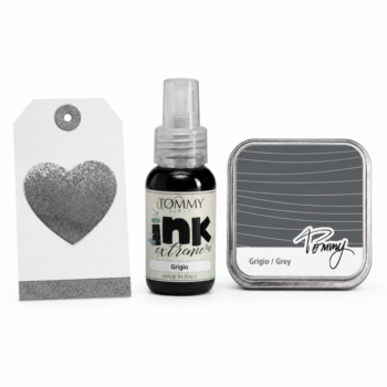 Set tampone inchiostro premium permanente e ink extreme - GRIGIO