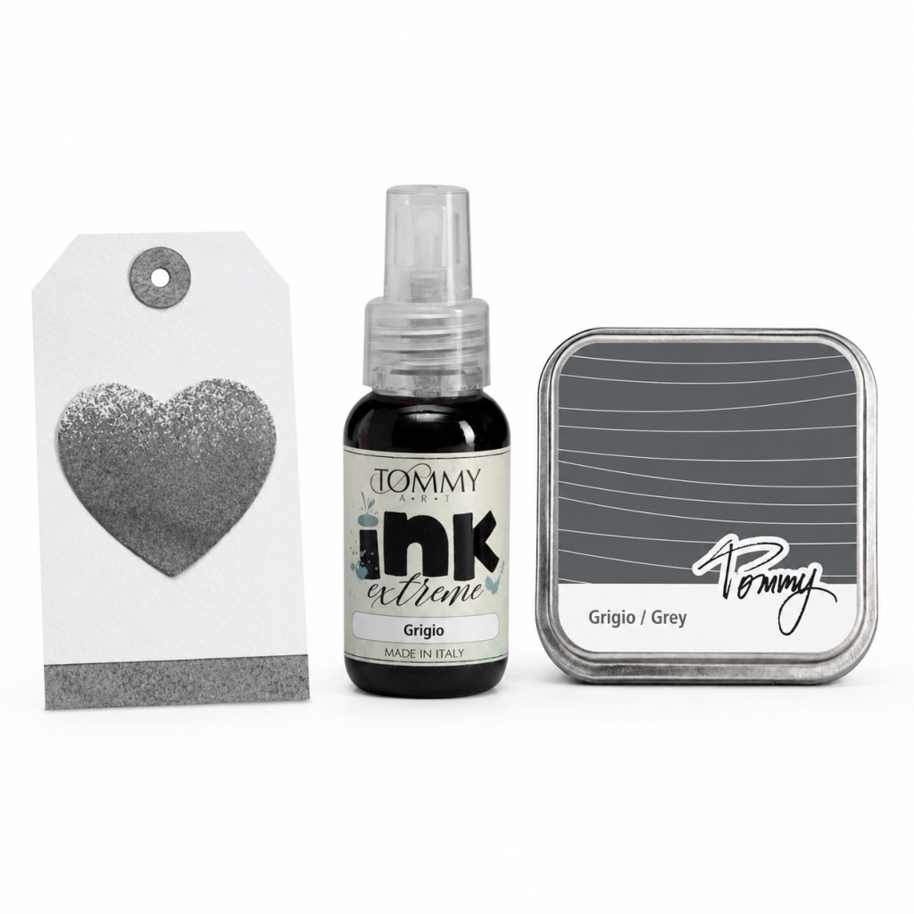 Set tampone inchiostro premium permanente e ink extreme - GRIGIO